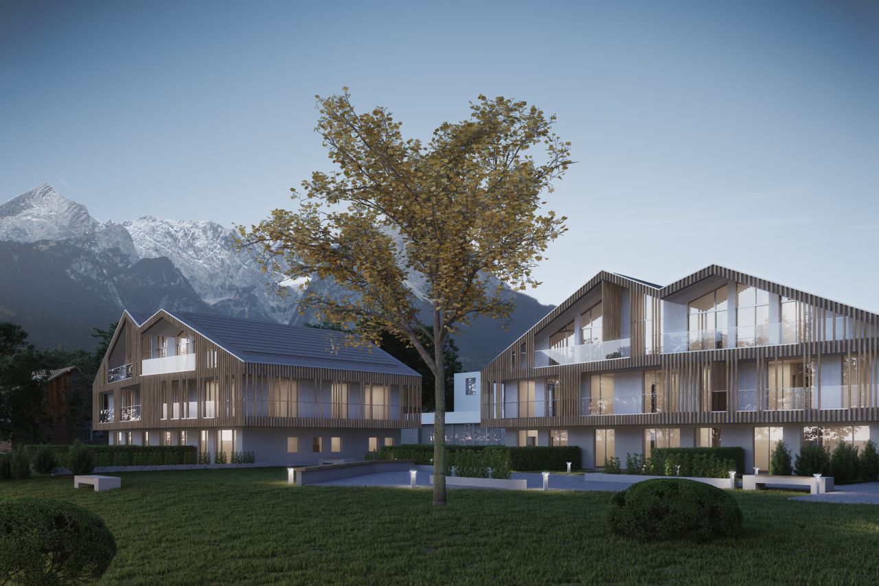 Aussenansicht der "Mountain Residences Garmisch"