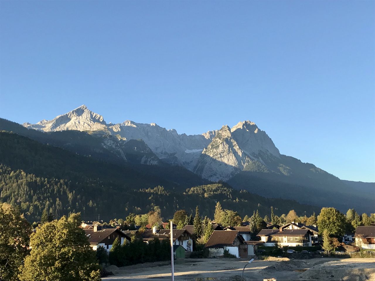 Blick vom Grundstück