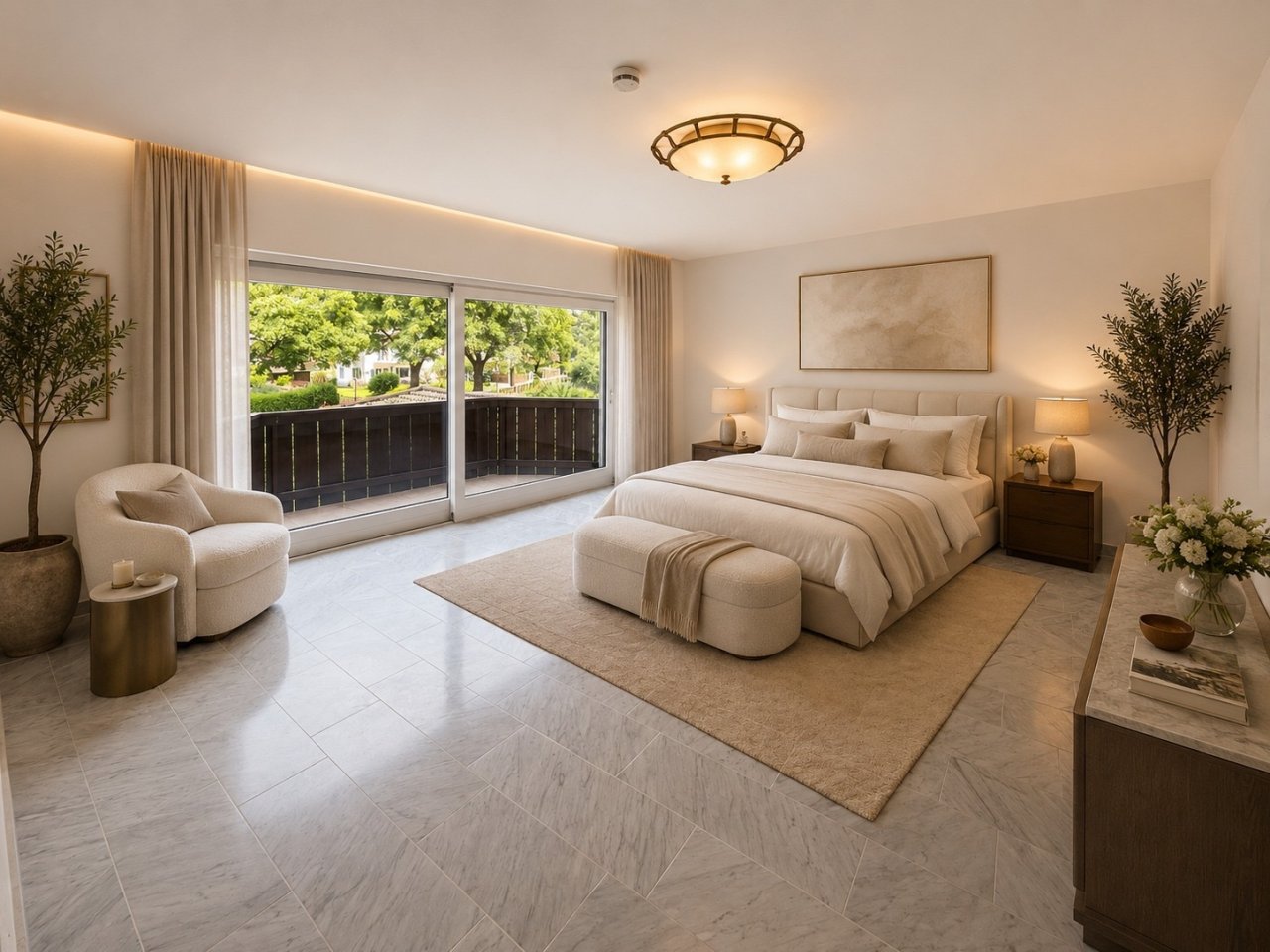 Schlafzimmer Einrichtung mit KI